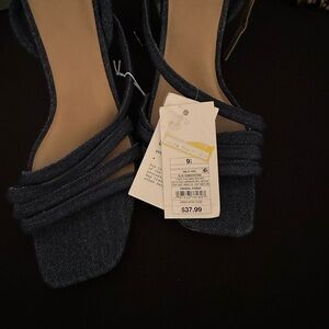 a new day Denim Strappy Heels